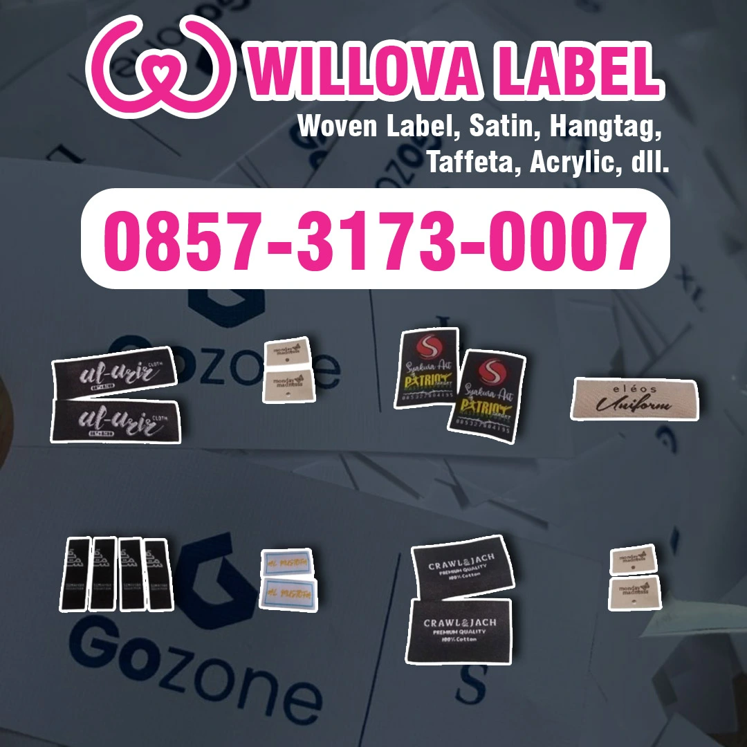 Jasa Pembuatan Label Baju Bojonegoro 0857-3173-0007