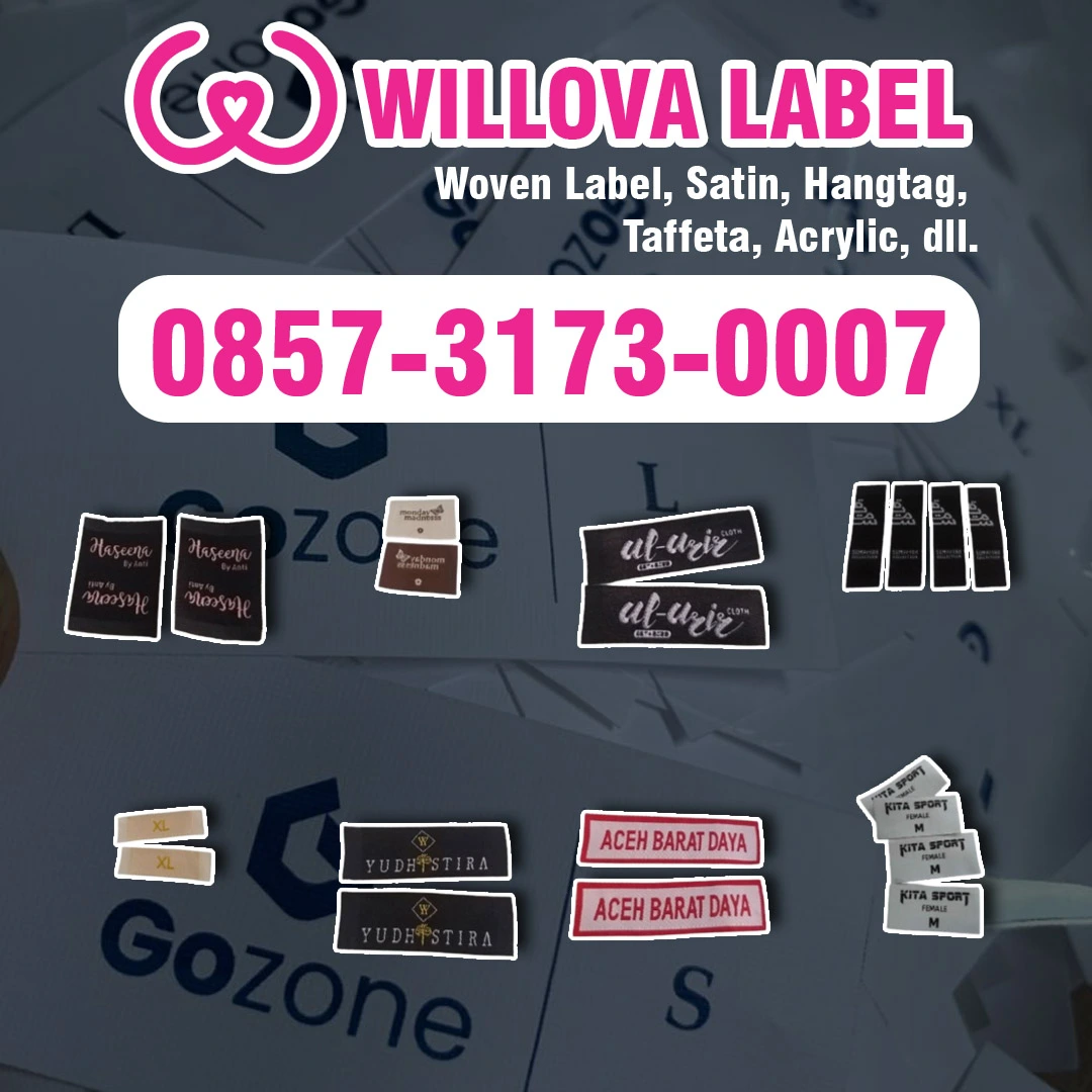Jasa Pembuatan Label Baju Malang 0857-3173-0007